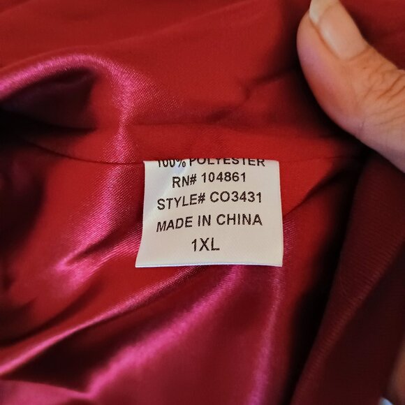 COC Womens Burgundy Light Weight Jacket, 1XL, New - Picture 6 of 6